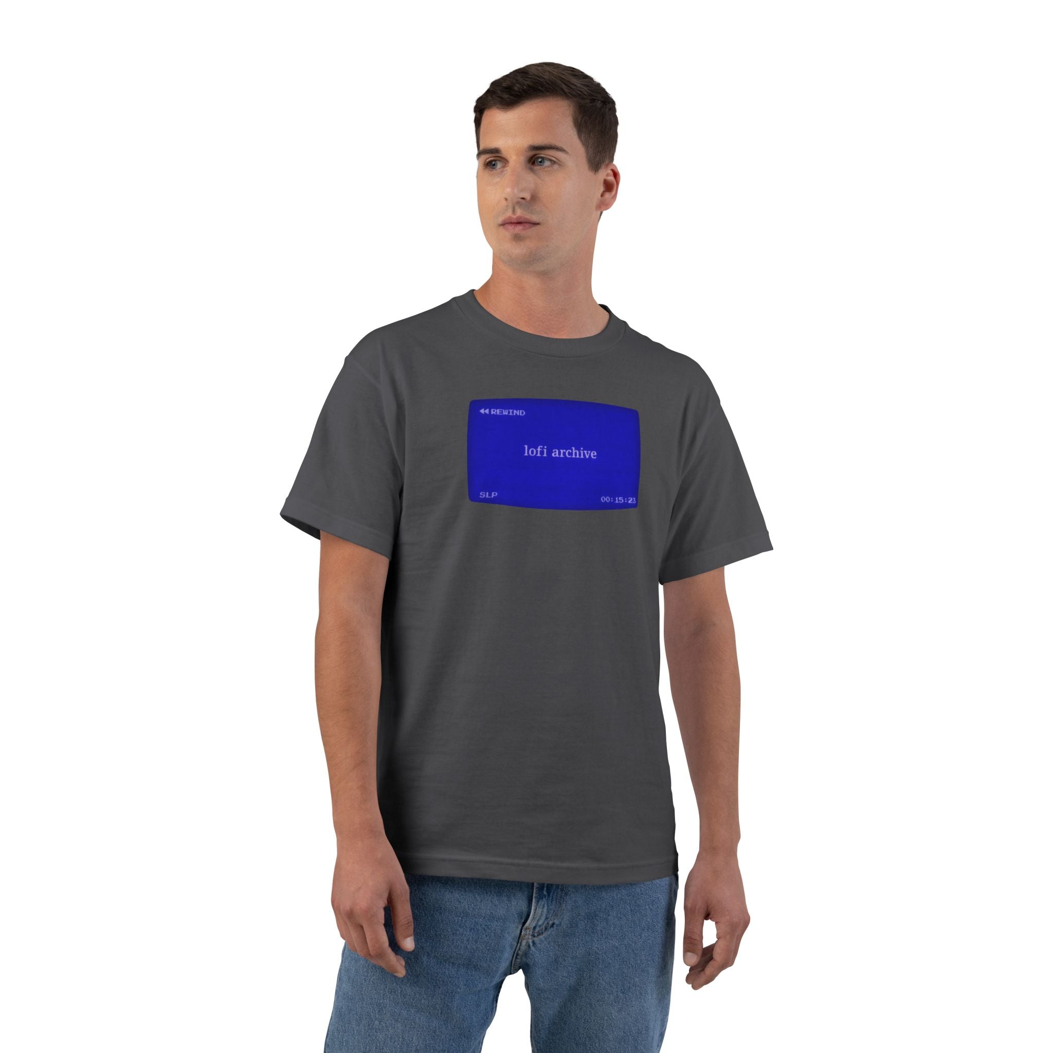 Blue Error Box Graphic T-Shirt — 'self contain' Retro Windows Prompt Tee